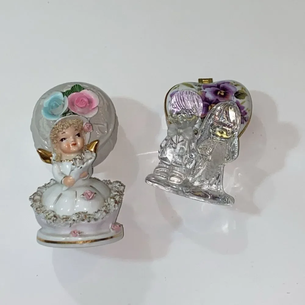 Vintage Decorative Porcelain and Glass Figurines Set 4